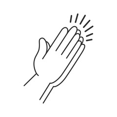 Praying hands. Vector illustration.
