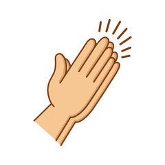 Praying hands. Vector illustration.