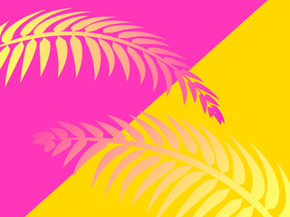 Shadow of a palm tree. Vector illustration for banner or poster