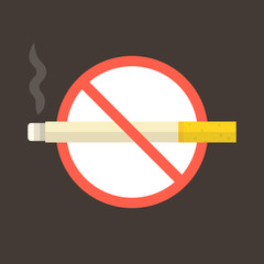 No smoking sign icon. Vector illustration.