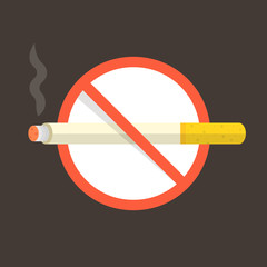 No smoking sign icon. Vector illustration.