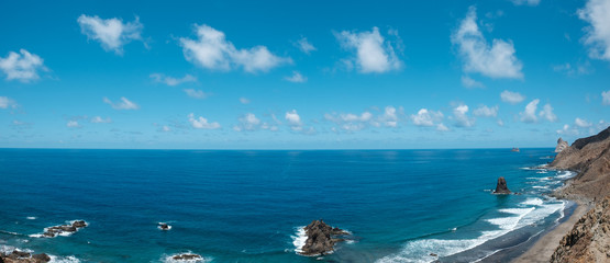 Ocean, coast and beach - seascape panorama from high viewpoint  - © hanohiki
