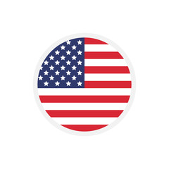 National United State of America (USA) flag. Vector illustration.