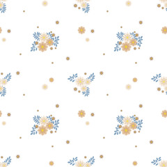 Fashionable pattern in small flowers. Floral seamless background for textiles, fabrics, covers, wallpapers, print, gift wrapping and scrapbooking. Raster copy.