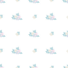 Fashionable pattern in small flowers. Floral seamless background for textiles, fabrics, covers, wallpapers, print, gift wrapping and scrapbooking. Raster copy.