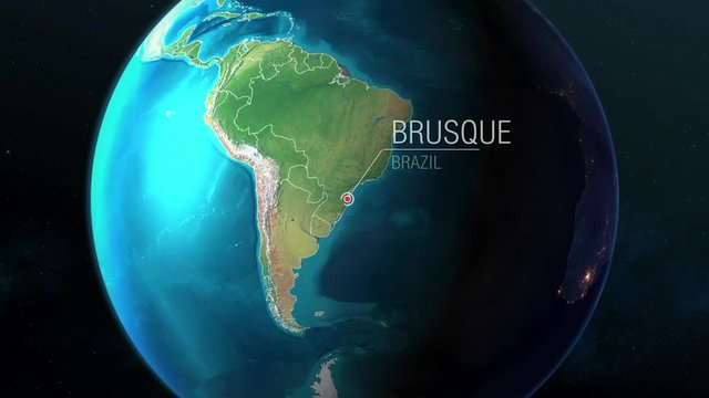 Brazil - Brusque - Zooming from space to earth