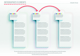 Vector Infographic template 3D paper; Business concept flowchart.
