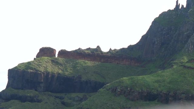 Aerial view of beautiful cliffs in Northern Ireland
