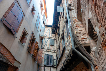 View on the old town of Albi in the morning