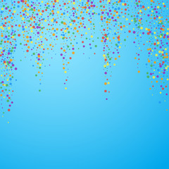 Festive confetti. Celebration stars. Rainbow confe