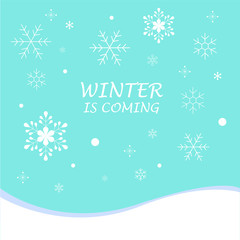 Naklejka na ściany i meble Winter is coming background vector
