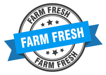 farm fresh label. farm fresh blue band sign. farm fresh