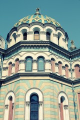 Fototapeta premium Poland - Lodz. Vintage filtered colors tone.
