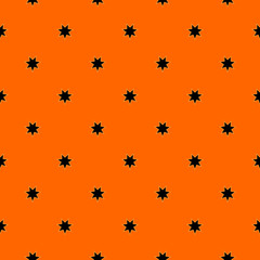 Halloween Seamless Pattern Of Decorative Seven Pointed Stars. Halloween Colors