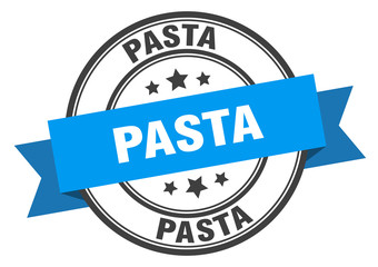 pasta label. pasta blue band sign. pasta