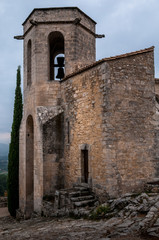 Fototapeta na wymiar chapel , oppede le vieux , french hilltop village . Vaucluse France .