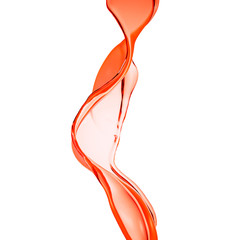 Splash fluid. 3d illustration, 3d rendering.