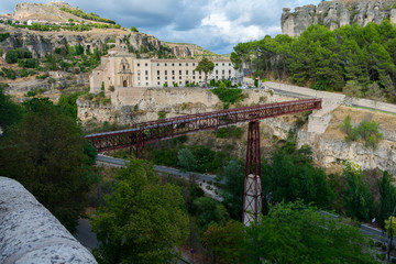 Valley where the "Casas Colgadas" are located in Cuenca, Spain