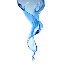 Splash fluid. 3d illustration, 3d rendering.