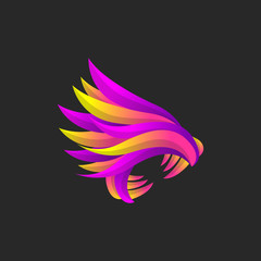 Obraz premium Tiger Logo with Colorful Gradient style, modern design, for company corporate