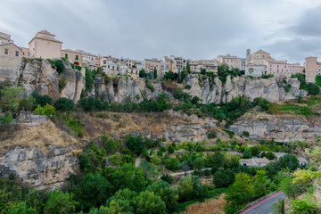 Valley where the "Casas Colgadas" are located in Cuenca, Spain
