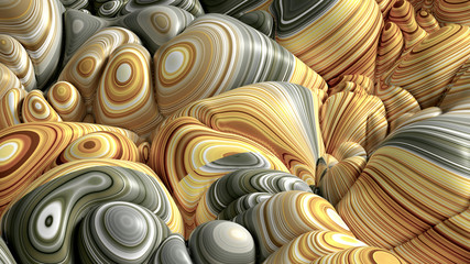 Colorful volumetric abstract background with texture. 3d illustration, 3d rendering.