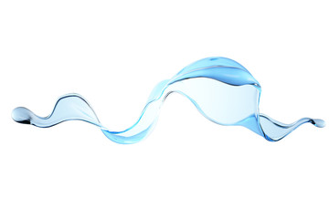 Splash fluid. 3d illustration, 3d rendering.