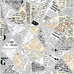 Imitation of a abstract vintage newspaper. Unreadable text.