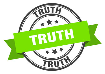 Obraz premium truth label. truth green band sign. truth