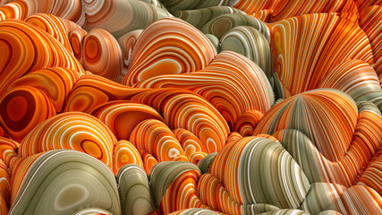 Colorful volumetric abstract background with texture. 3d illustration, 3d rendering.