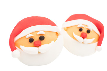 Christmas muffins isolated