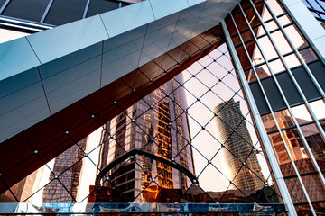 high-rise office buildings in the modern business center Moscow City