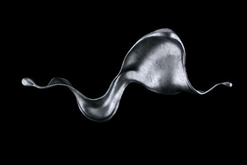 Splash fluid. 3d illustration, 3d rendering.