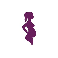 Obraz na płótnie Canvas Pregnant template vector icon