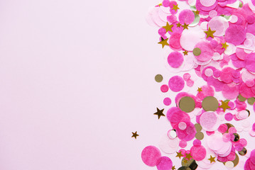 Fototapeta na wymiar Pink pastel festive background