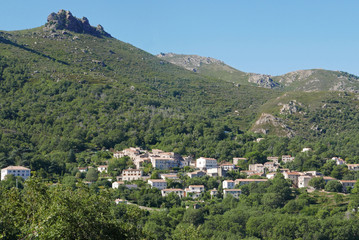 Fototapeta na wymiar Village de Feliceto en Balagne, Corse