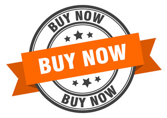 buy now label. buy now orange band sign. buy now