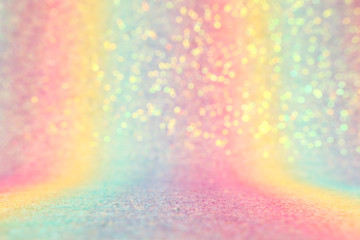background of abstract glitter lights. multicilor blue, pink, gold, purple and mint. de focused