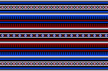 A Red And Blue Theme Arabian Sadu Weaving Middle Eastern Traditional Rug Texture
