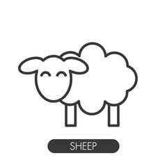 Line icon sheep side