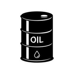 Barrel oil black icon vector isolated in white background. Vector illustration eps10.
