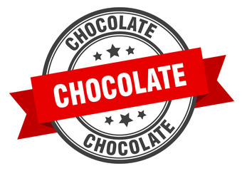 chocolate label. chocolate red band sign. chocolate