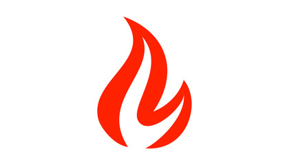 Modern fire logo. Simple icon design. Vector illustration