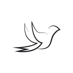 Bird wing Dove Logo