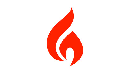 Modern fire logo. Simple icon design. Vector illustration
