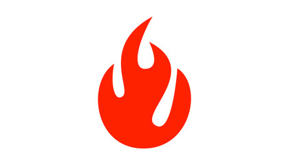 Modern fire logo. Simple icon design. Vector illustration