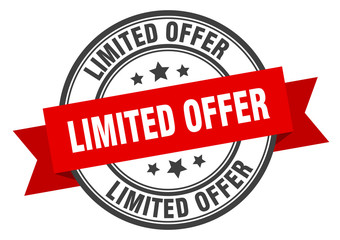 limited offer label. limited offer red band sign. limited offer