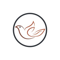 Bird wing Dove Logo