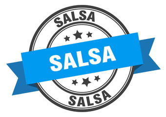 salsa label. salsa blue band sign. salsa