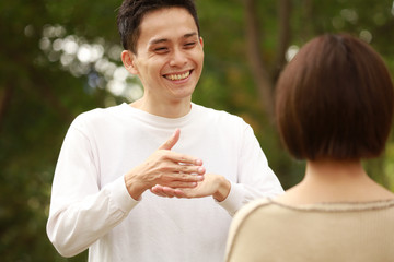 手話「ありがとう」